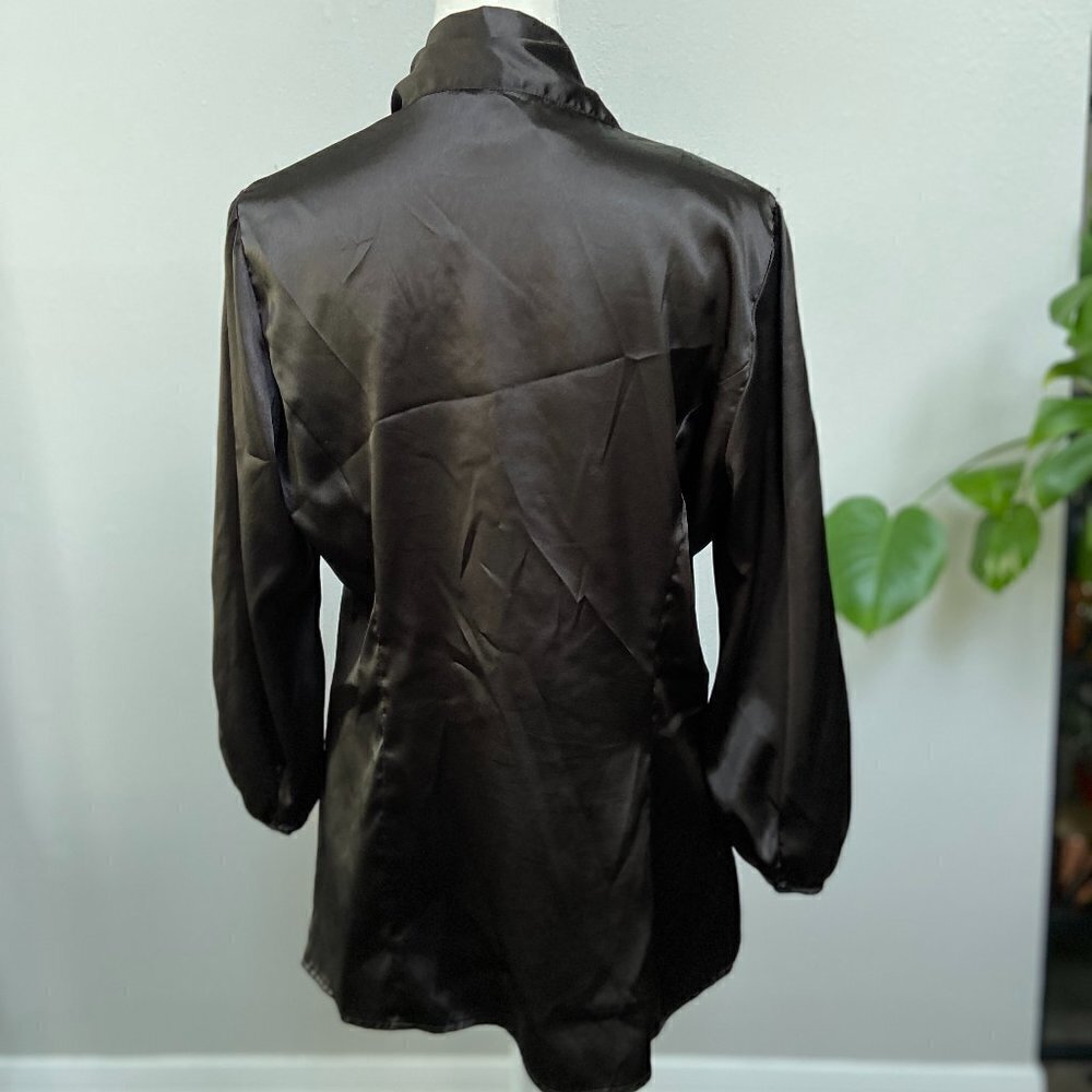 Oboe Black Silky Blouse - Picture 2 of 2
